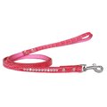 Mirage Pet Products Clear Jewel Croc LeashBright Pink 0.5 in. x 6 ft. 720-09 BPKC1206